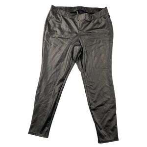 Torrid Leggings 3 3X 22-24 Plus Black Faux Leather High Waist Stretch 27" Inseam